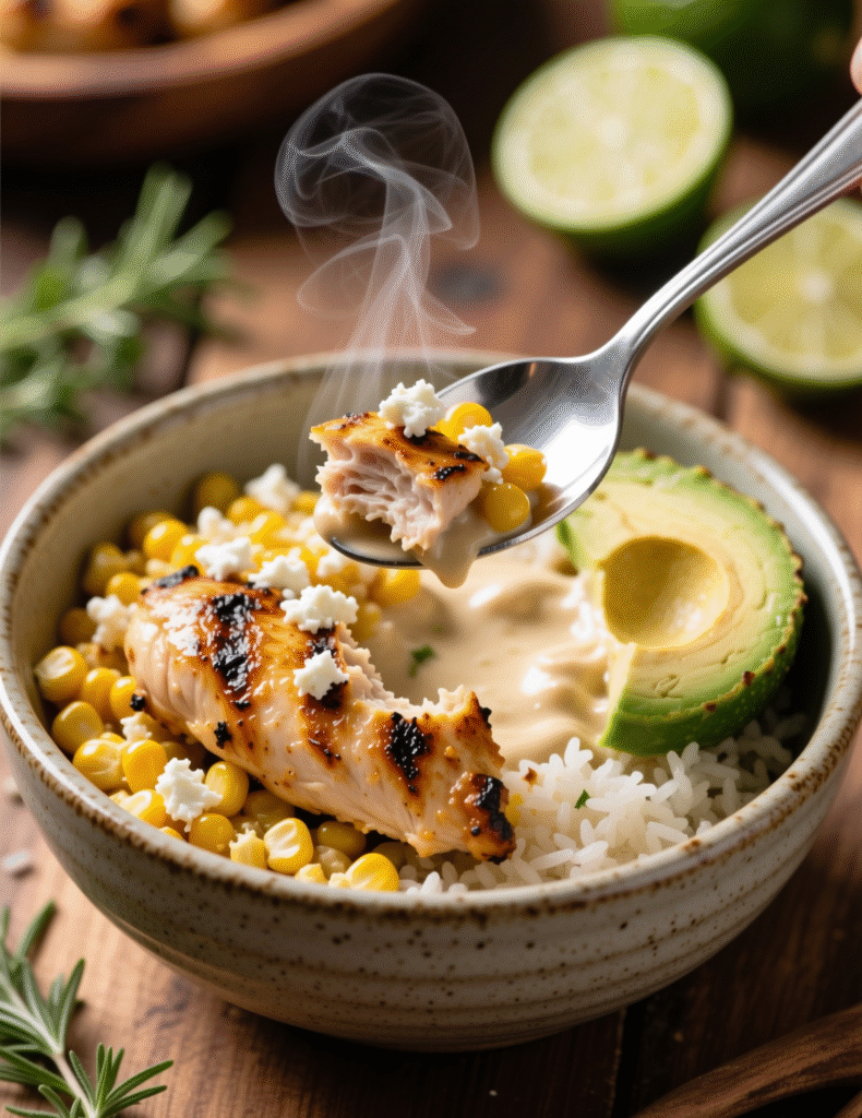 Street Corn Chicken Rice Bowl Recipe (4 Servings): A Flavor-Packed Guide From an Expert Kitchen