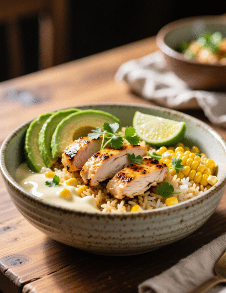 Street Corn Chicken Rice Bowl Recipe (4 Servings): A Flavor-Packed Guide From an Expert Kitchen