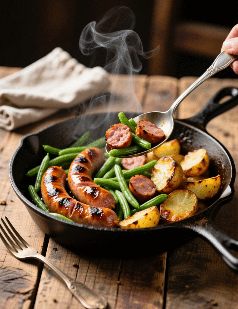 Kielbasa, Green Beans & Potatoes: A Hearty 4-Serving Recipe