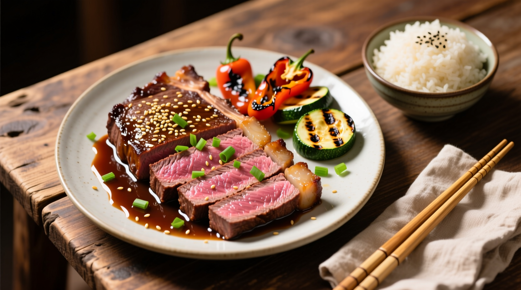 Juicy Flank Steak with Soy Marinade Recipe (4 Servings)