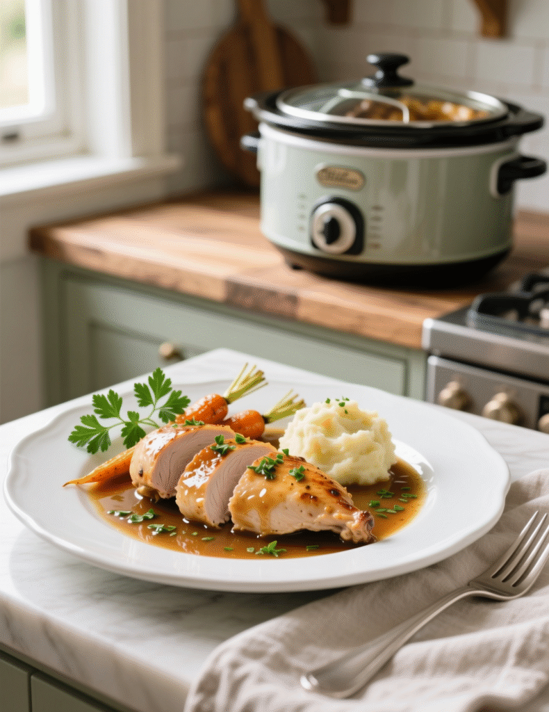Juicy Slow Cooker Chicken Breast Recipe (6 Servings)