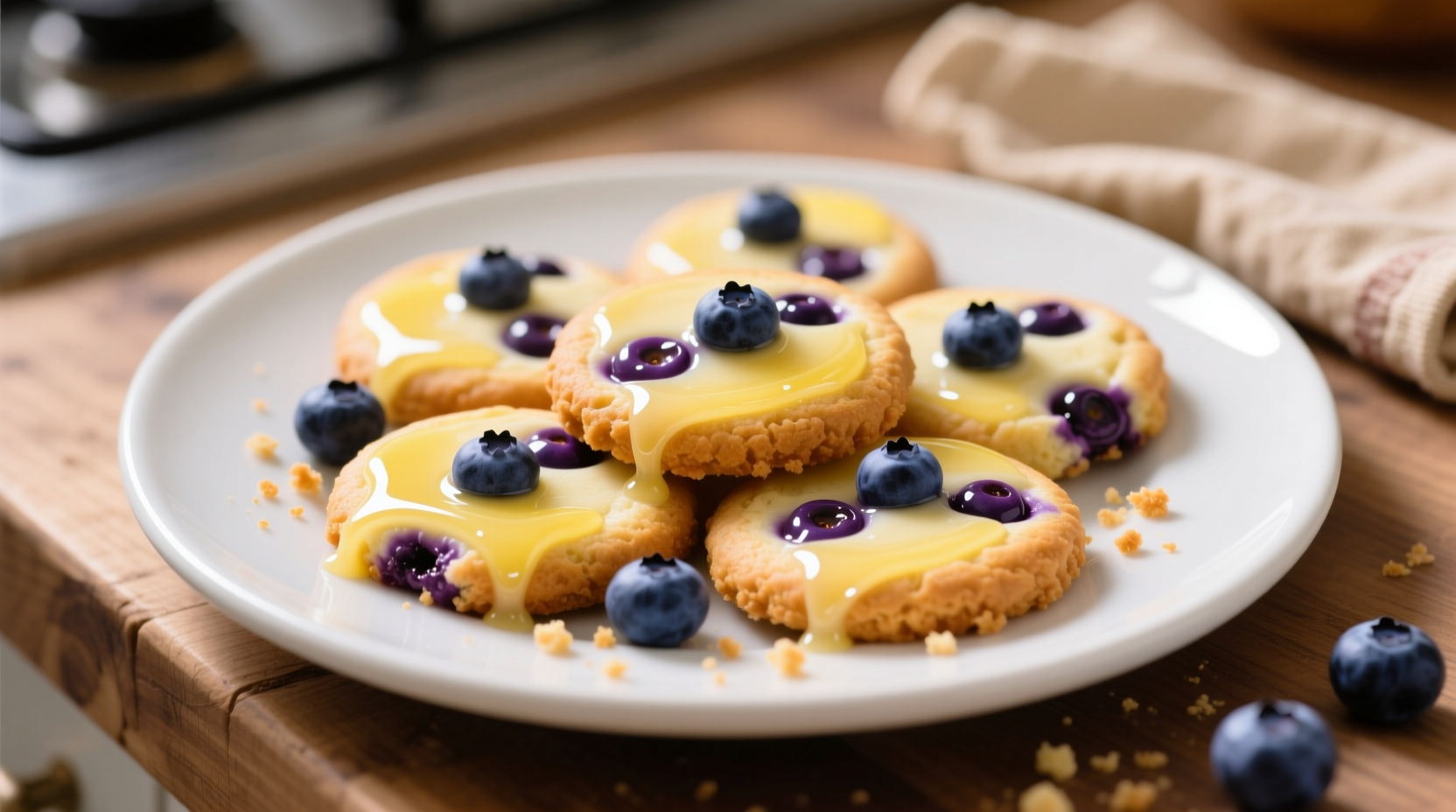 Delightful Lemon Blueberry Cheesecake Cookies Recipe: A Perfect Balance of Tart and Sweet for 12 Servings