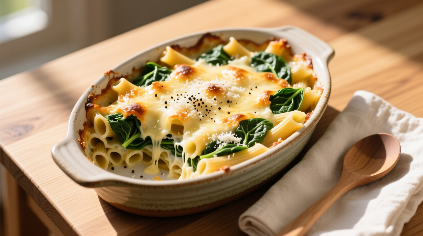 Creamy Spinach & Gruyere Pasta Bake Recipe for 6 Servings: A Culinary Deep Dive