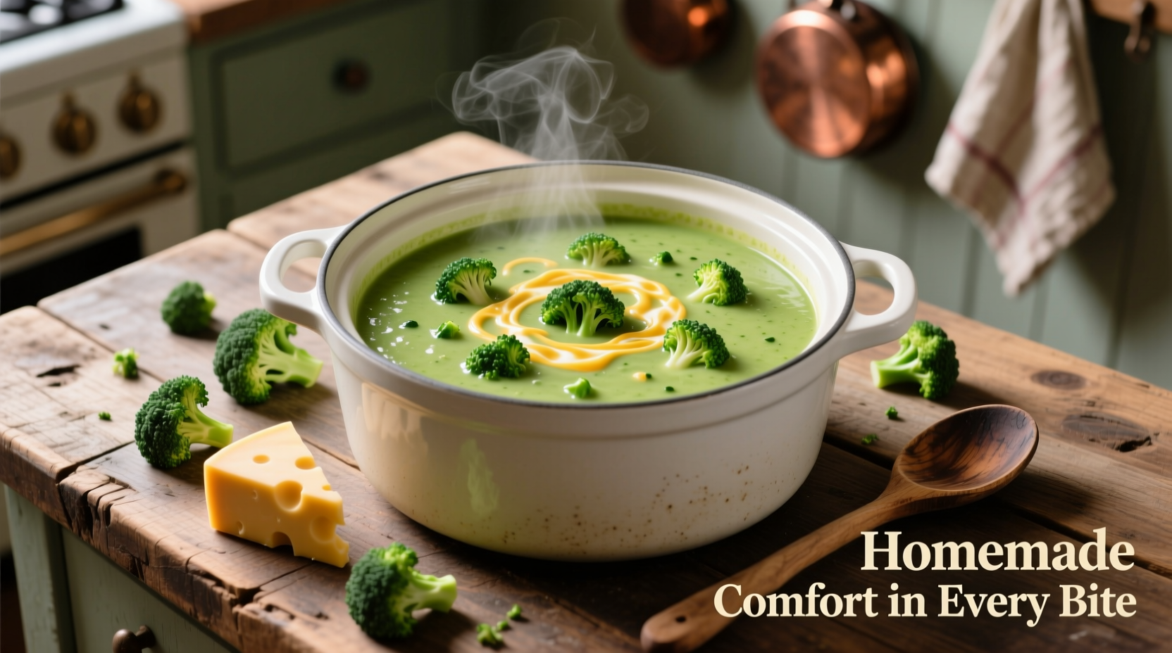 Irresistible, Creamy Easy Crock Pot Broccoli Cheese Soup Recipe – 6 Servings