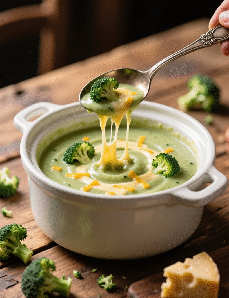 Irresistible, Creamy Easy Crock Pot Broccoli Cheese Soup Recipe – 6 Servings