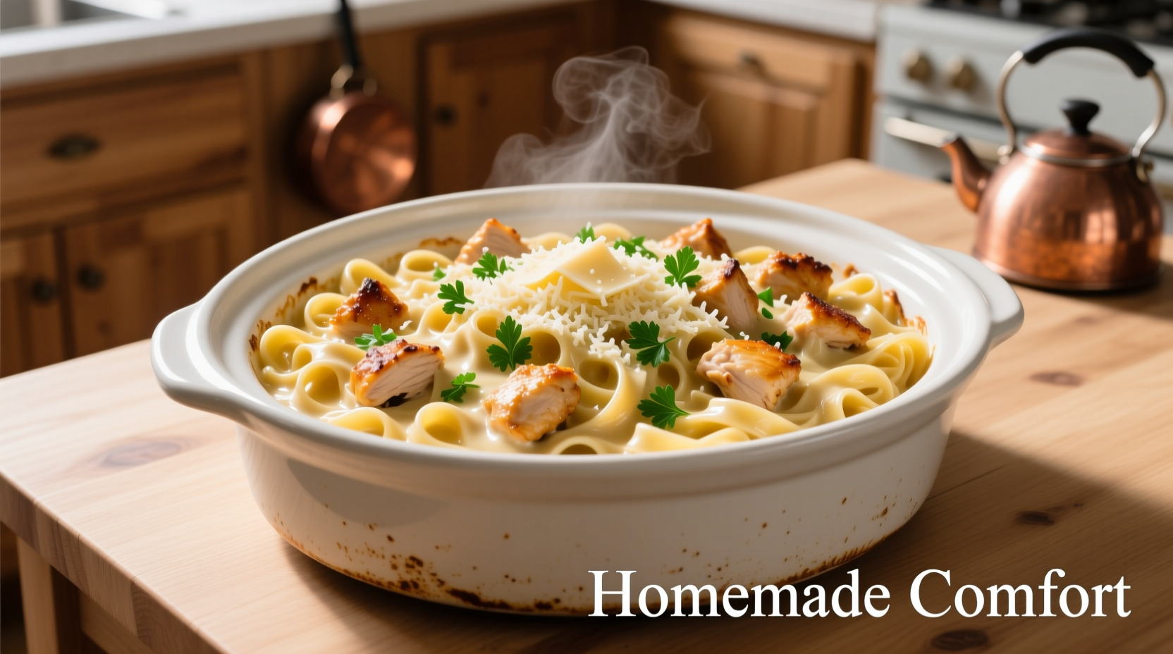 Irresistible Creamy Crockpot Chicken Alfredo Pasta Recipe | 6 Servings