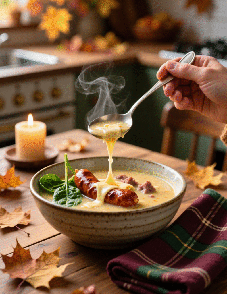 Cozy Parmesan Sausage Soup for Fall Recipe