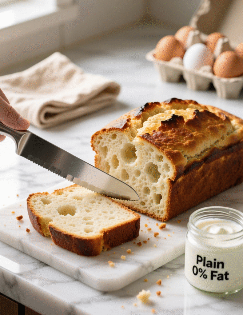 Easy Zero Carb Yogurt Bread with Greek Yogurt and Eggs Recipe