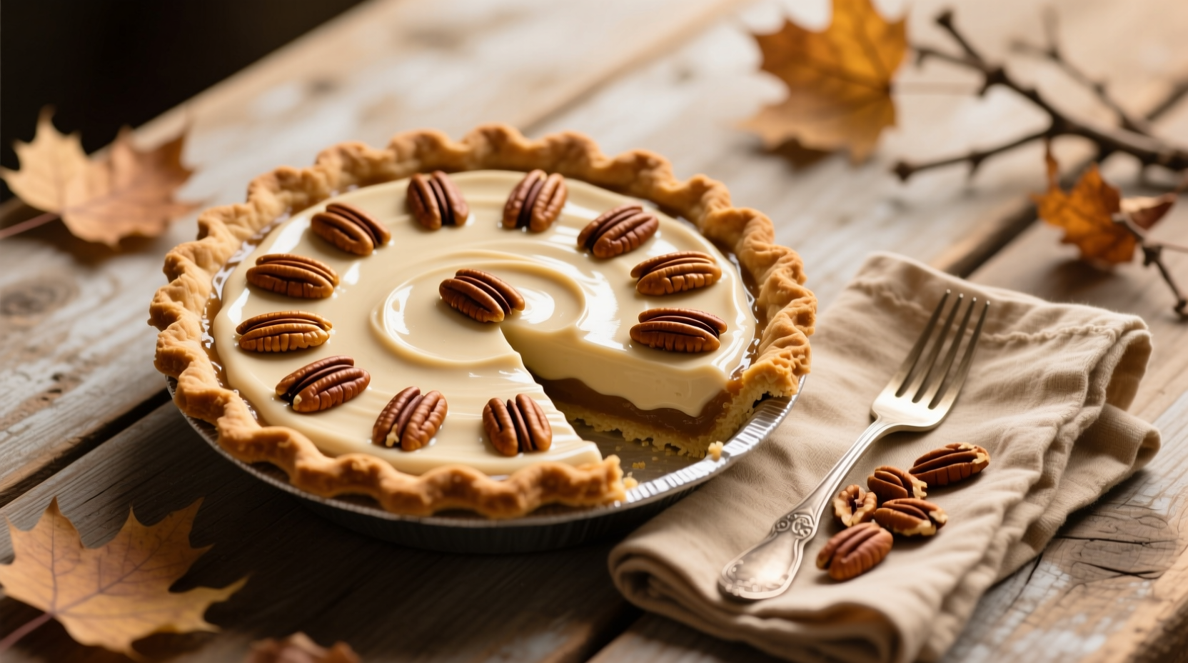 Dreamy Pecan Cream Pie with Toasted Pecans Recipe